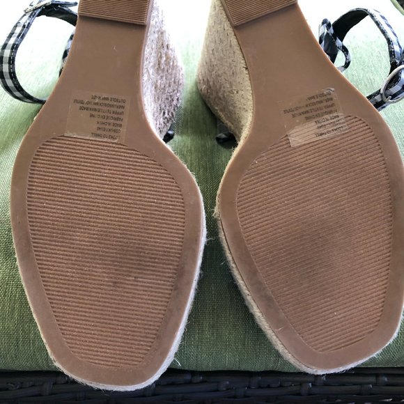 NWOT Just Fab "Looks to Thrill" Jute Wedge Sandal w/ Ankle strap 9M - Picture 9 of 12